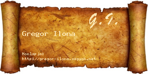 Gregor Ilona névjegykártya